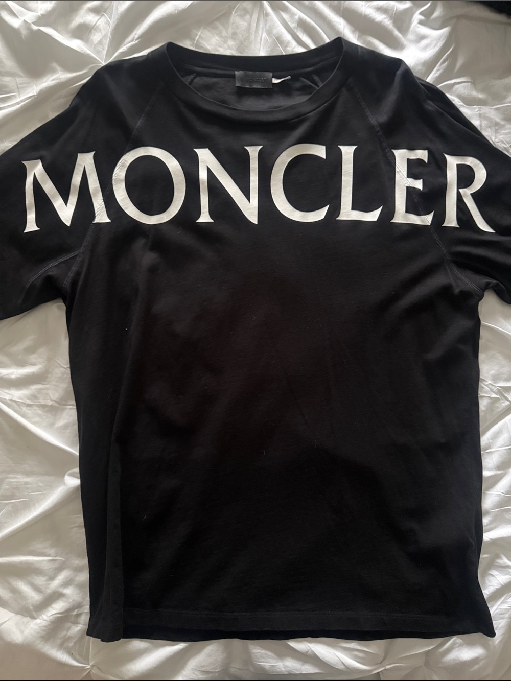 Moncler Men's Black Logo Crewneck T-Shirt